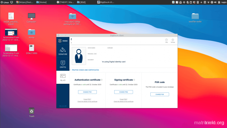 如何在Linux客户端安装爱沙尼亚estonia 电子身份卡驱动, MatrixInfo